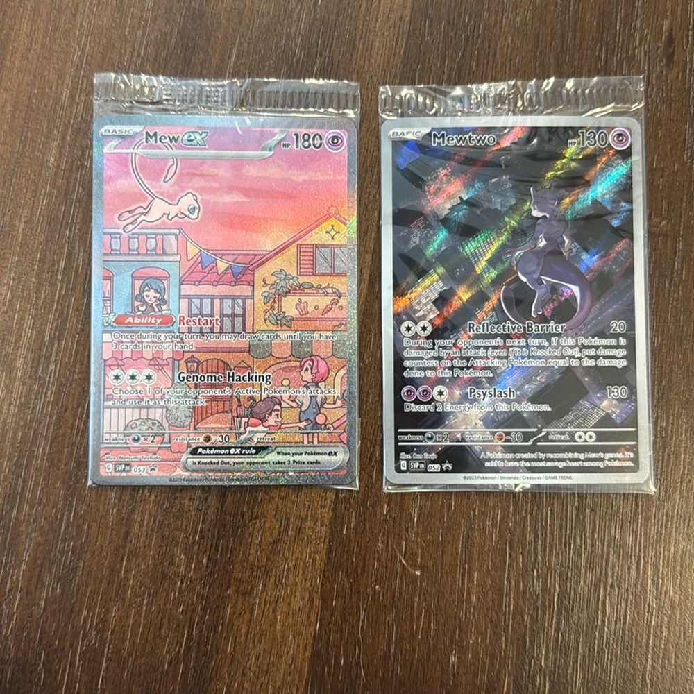 Pokémon Mew and Mewtwo Scarlet and Violet Cards